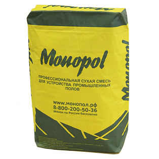 Monopol Hard 40 самовыравнивающийся пол, финишное покрытие (цвет: серый; фасовка: 20 кг)