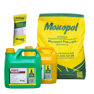 Monopol Policrete 610 (6-10 мм) наливной полиуретанцементный пол (фасовка: 30,45 кг)