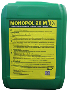 Monopol 20М упрочняющая и обеспыливающая гидрофобная пропитка для любой бетонной поверхности (фасовка: 10 л)
